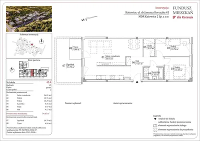 Wynajmę Mieszkanie Katowice - 74,05 m²