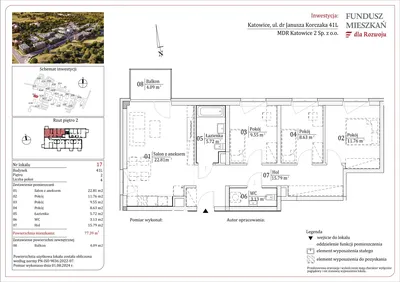 Wynajmę Mieszkanie Katowice - 77,39 m²