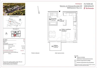 Wynajmę Mieszkanie Katowice - 33,43 m²