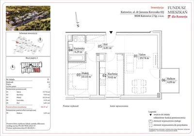 Wynajmę Mieszkanie Katowice - 50,37 m²