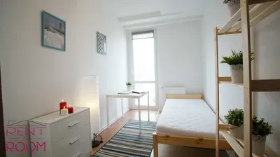 RENTAROOM.PL ENG RUS duży pokój z balkonem Manufaktura ul.Zachodnia
