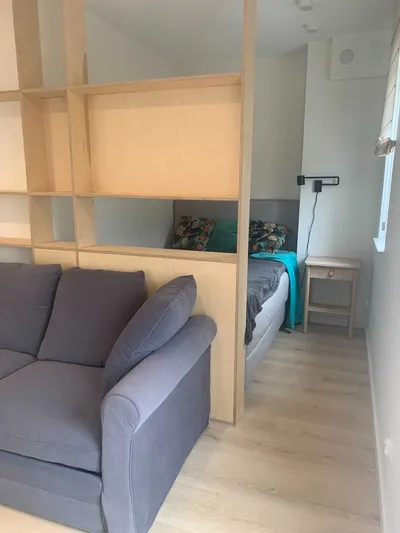 Duża kawalerka z wydzieloną częścią sypialnianą - miniatura 4