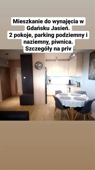 Gdansk Jasień 2 pokoje garaz komórka ogrodek - miniatura 4