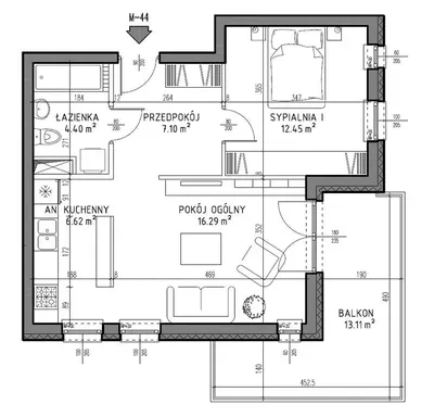 Felin - Przestronne mieszkanie 47m2, nowe budownictwo - miniatura 5