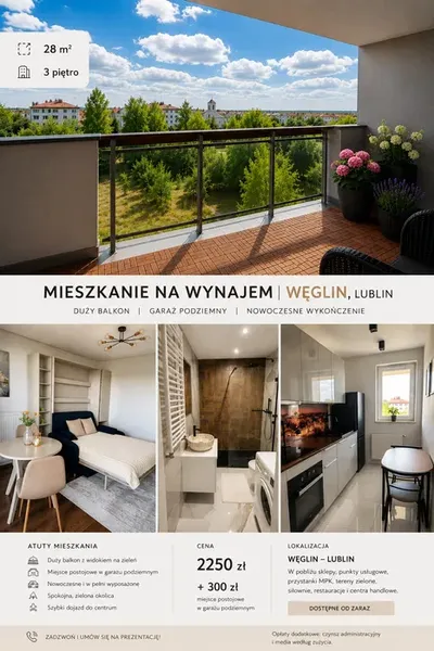 Premium studio 28 m² | Węglin | Balkon | Garaż - miniatura 2