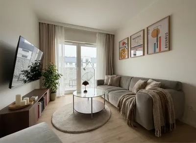 Nowoczesne 2-pokojowe mieszkanie w stylu skandynawskim – Naramowice, Poznań | OD ZARAZ | 0 zł najmu za kwiecień! - miniatura 2
